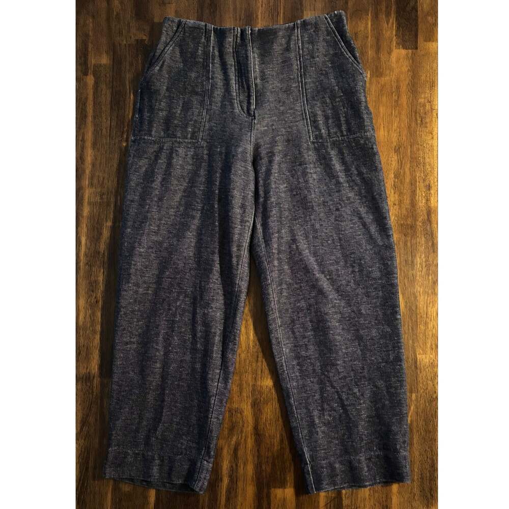 COS Women's Small 28 x 24 Pants Cotton Stretch High Rise Straight Tapered Crop
